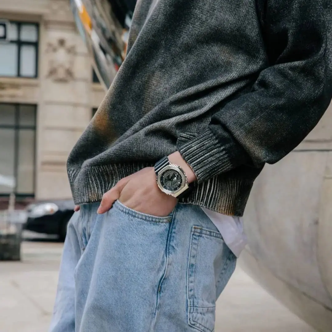Casio g shock gm2100 black silver Black - Image 3