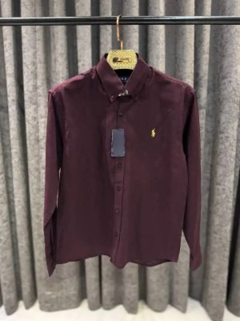 DIWALI DHAMAKA SALE RETURN NO RALF LAUUREN LINEN SHIRTS MAROON - Image 2