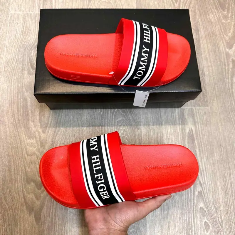 Tommy Hilfigar Premium Red Pool Slides