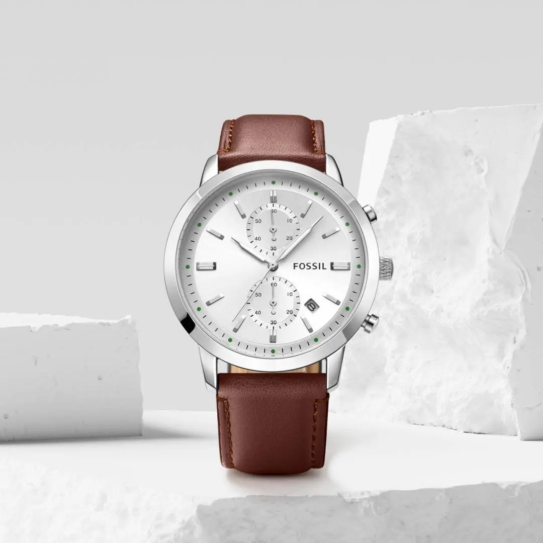 Fossil Townsman Chronograph DarcBrown-Silver-White