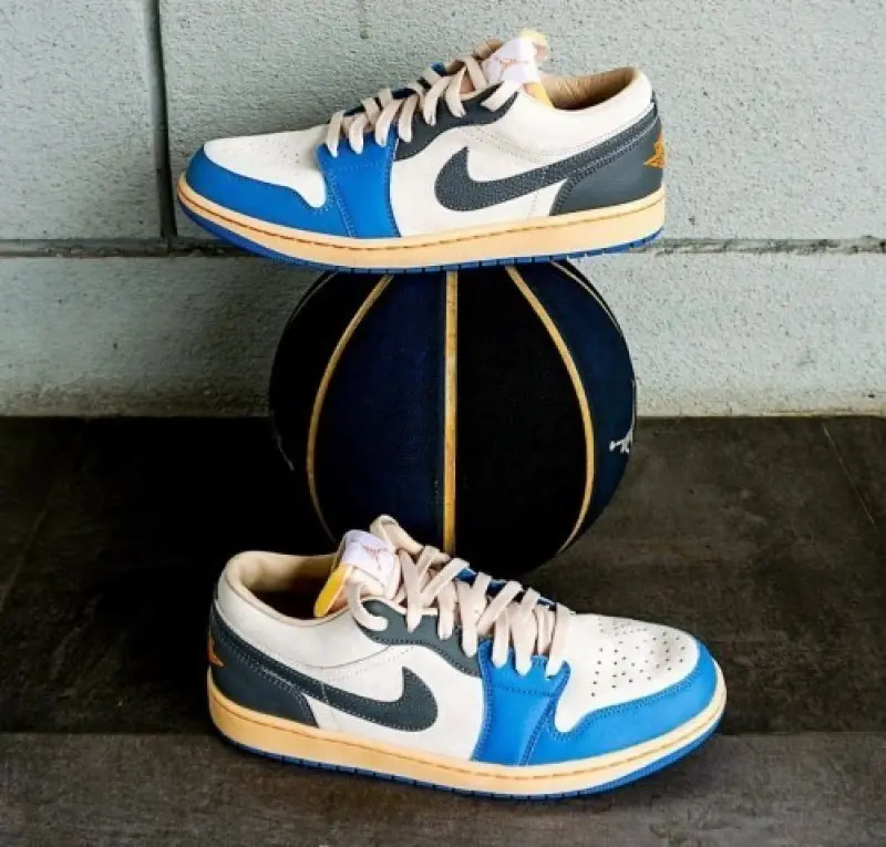Air Jordan 1 Low Tokyo Vintage UNC Grey Semi UA - Image 7