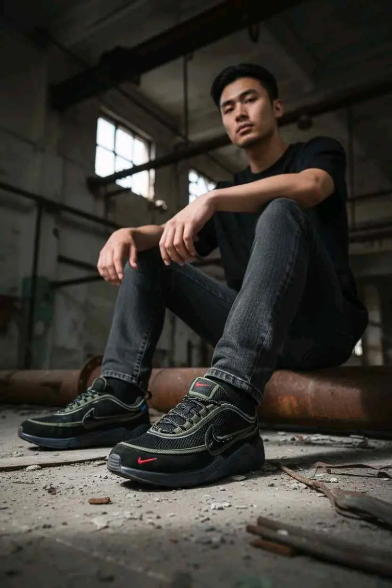 UNDEFEATED Nikkee x Air Zoom Spiridon Black And Green - Image 8