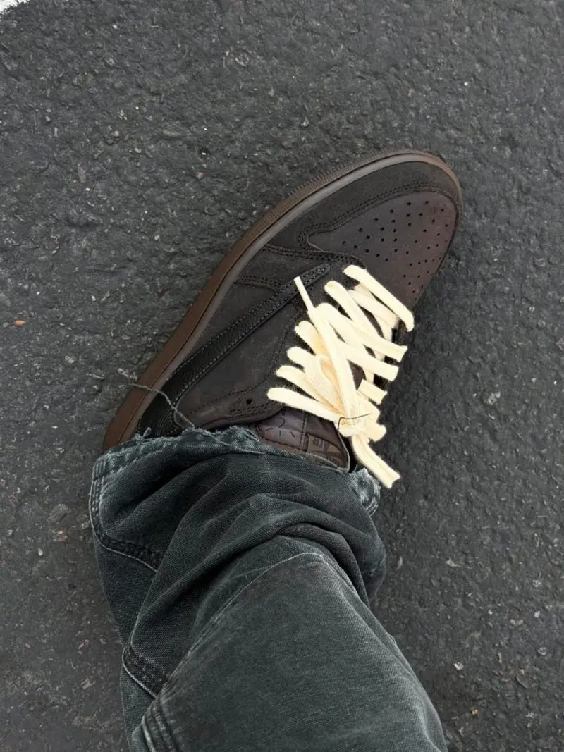 Travis Scott x Air Jordan 1 Retro Low OG SP Velvet Brown 243 - Image 9