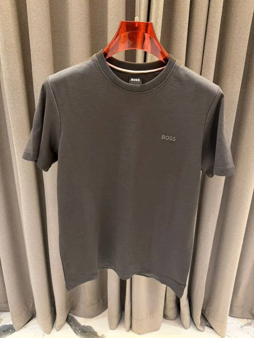 Boss Chest Logo Round Neck T-shirt Grey