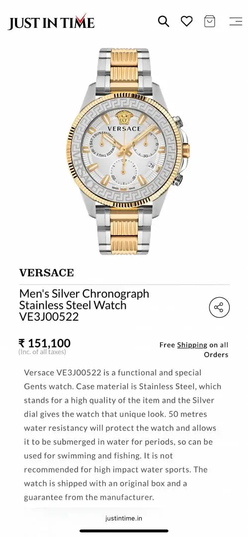 Versace Greca Action Chronograph 2 ton gold white - Image 2