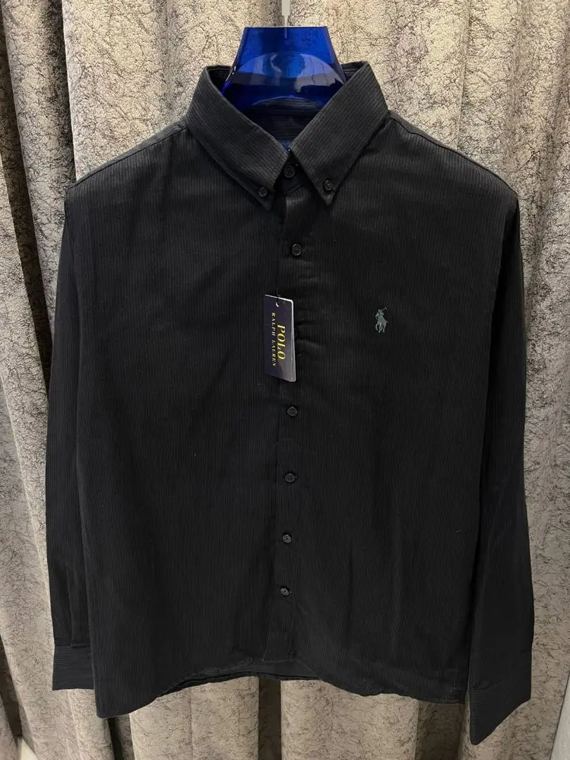 Ralph LAUREN P-OLO IMPORTED STORE ARTICLE SHIRT BLACK AND GREY - Image 2