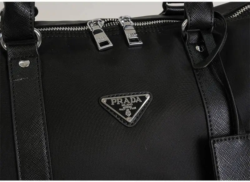 Prada Saffiano Premium Duffle Bag With Dust Bag (Black - 1138) - Image 2