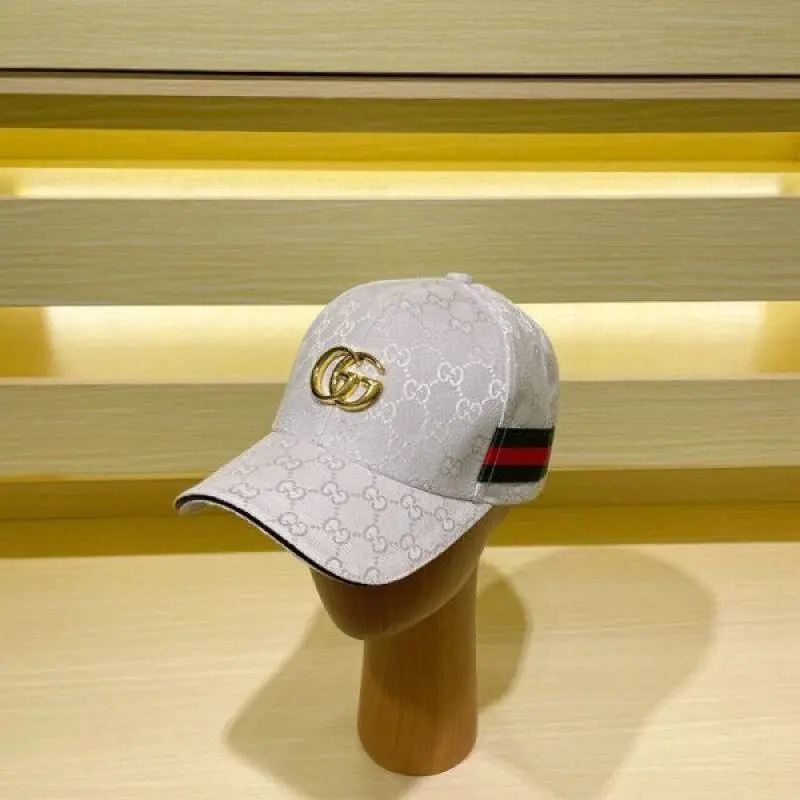 Gucci GG Stripes Monogram Front Logo Premium Unisex Cap With Safety Box - Image 2