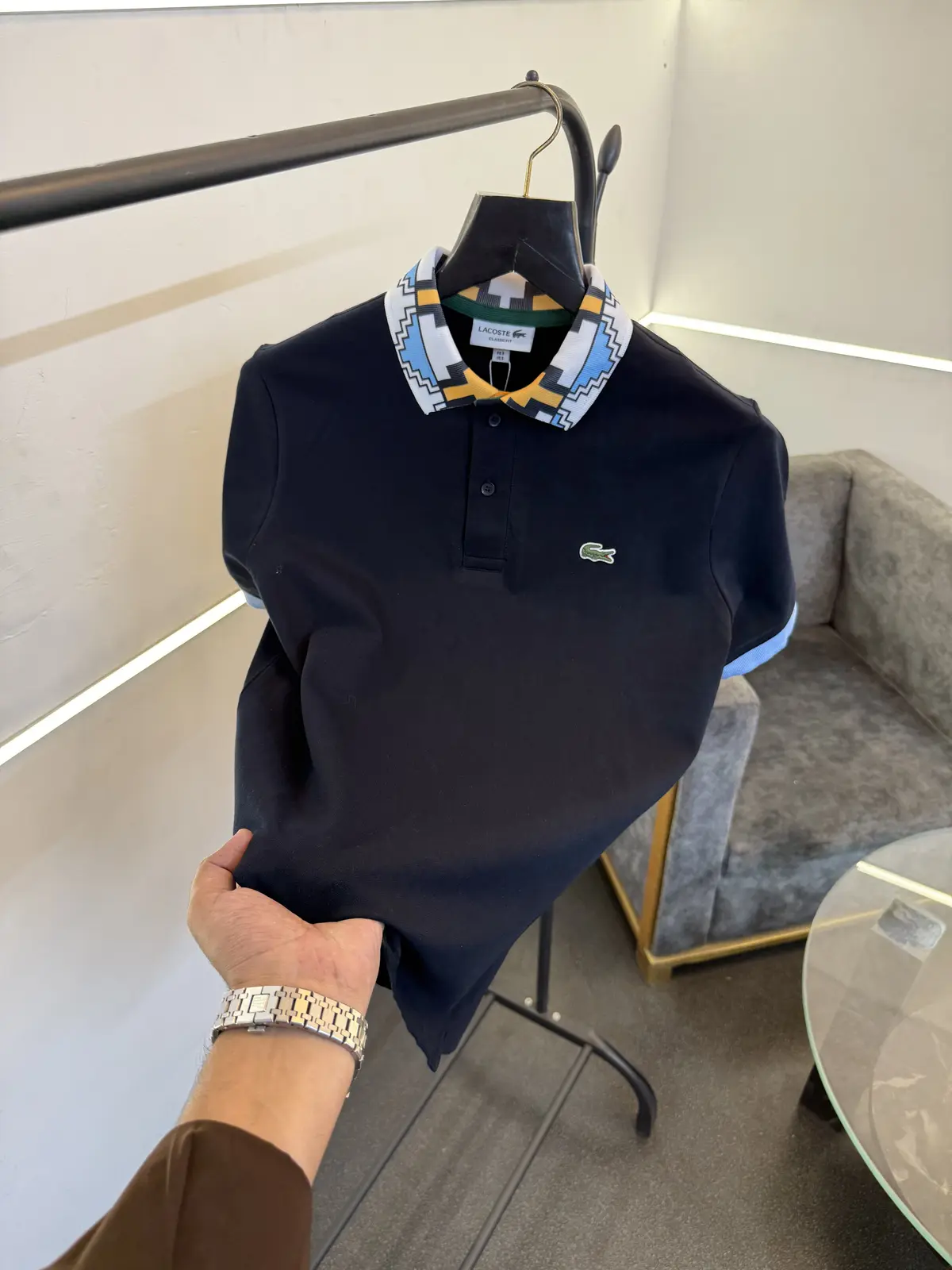 Lacoste imported polo tshirt navy blue - Image 2