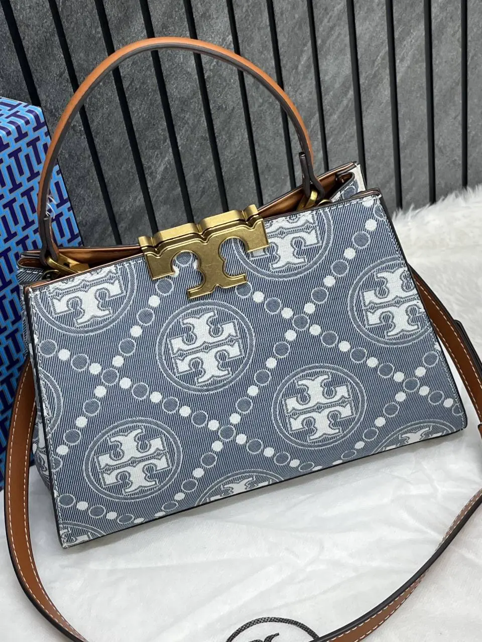 Tori Burch Eleanor Satchel Bag With OriginalBox DustCover - Image 2
