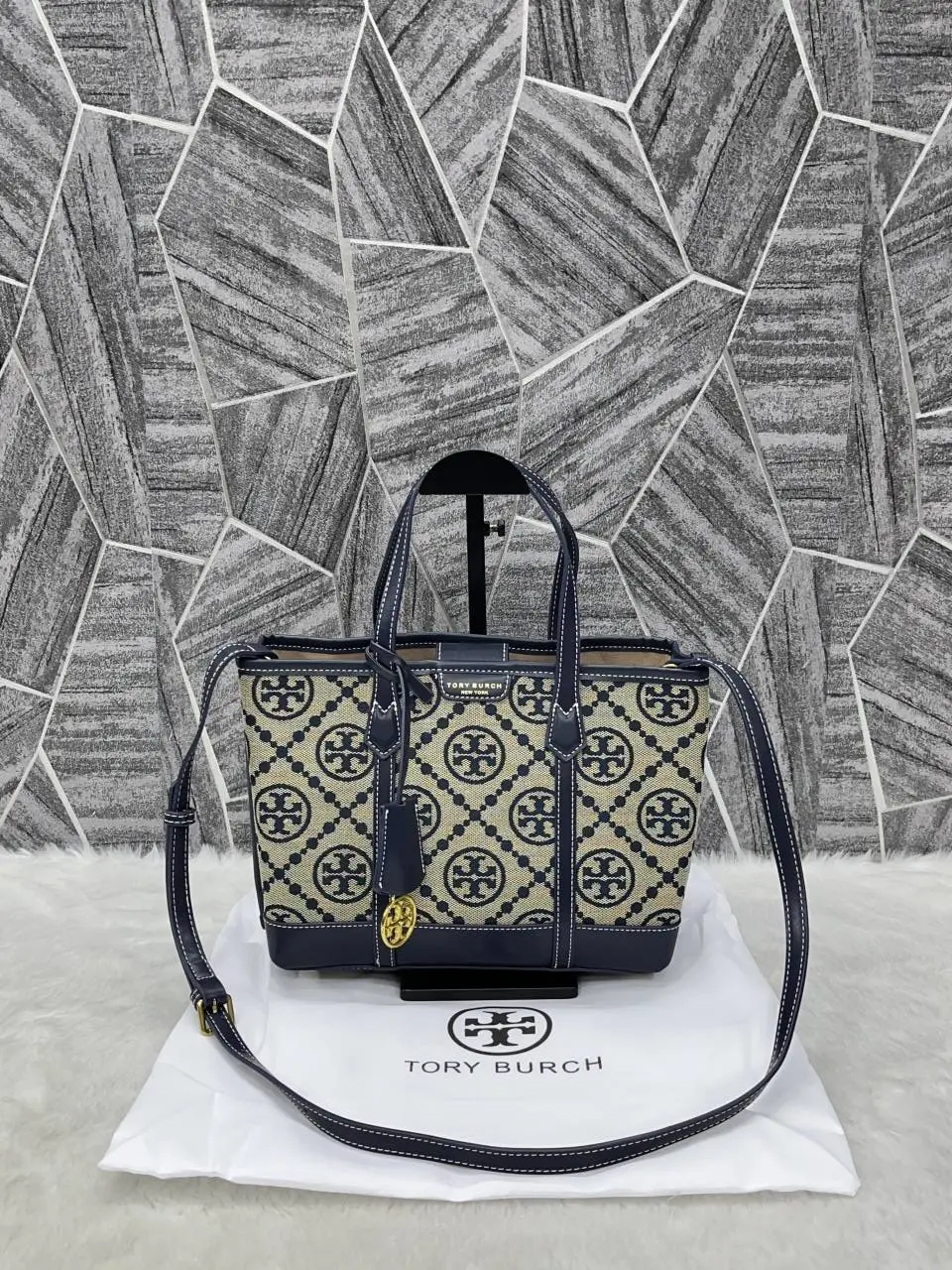 Tori Burch Mini Jacquard Tote With OriginalDustCover - Image 10
