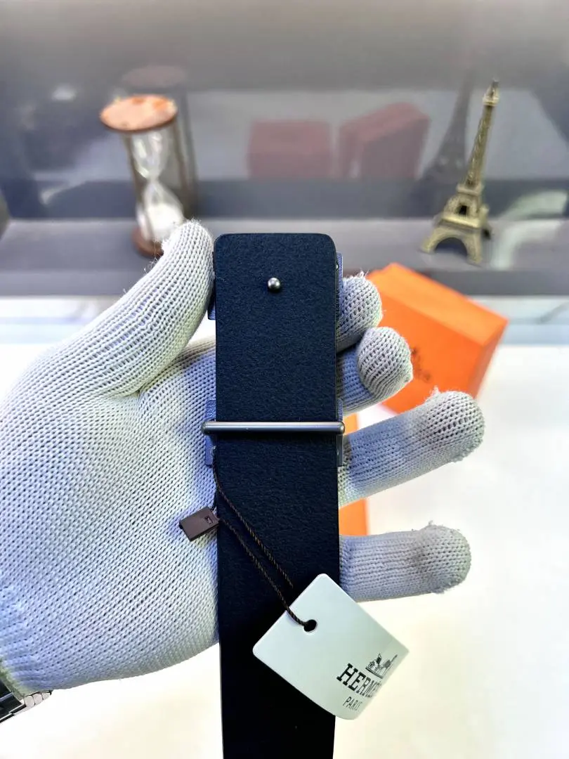 Hermes Black Grey Belt Fa 919 - Image 4