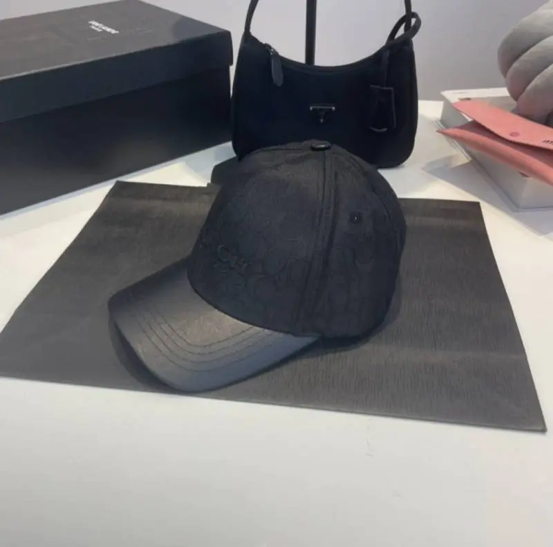 Coach new york Monogram Black Logo Premium Unisex Cap With Safety Box - Image 2