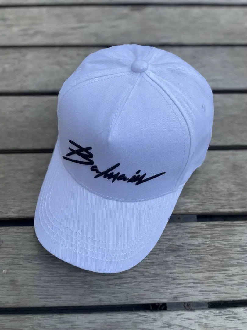 Balmain Paris Canvas White Black logo premium unisex cap with safety box