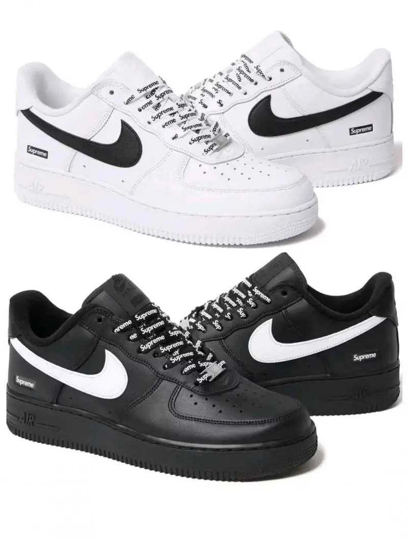 Supreme x Nikkee AirForce 1 Low Black White - Image 7
