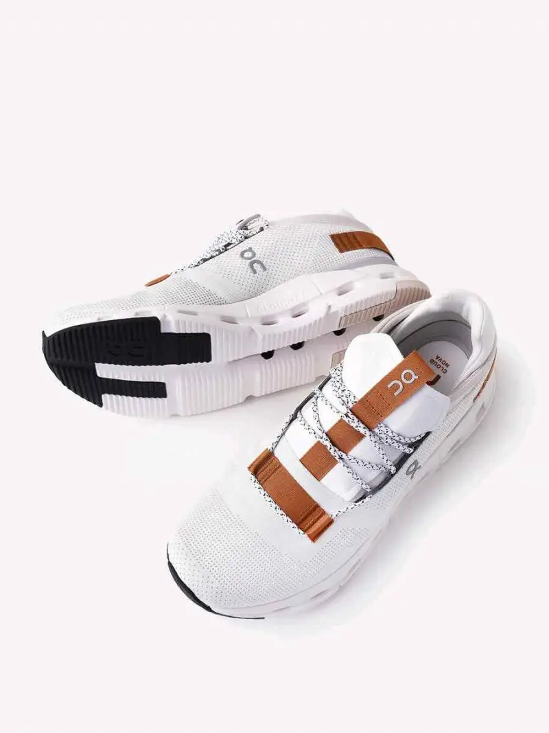 On Running Cloudnova trainers in white and brown pearl 193 - Image 8