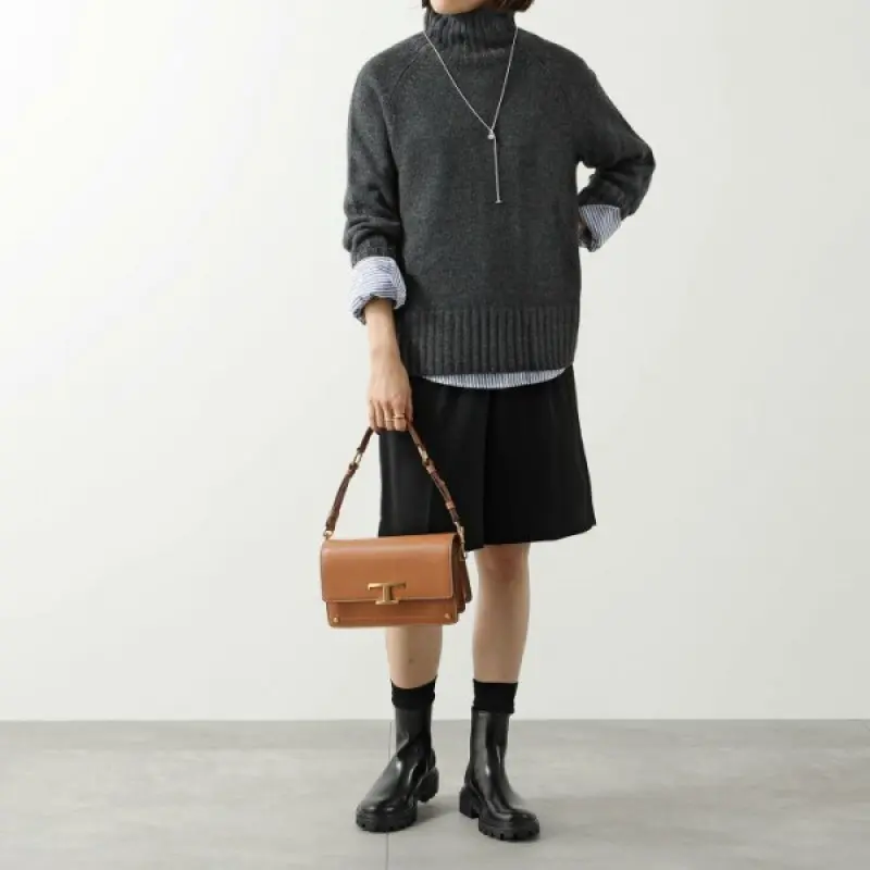 TODD'S T Timeless Shoulder Bag With OG Box & Dust Bag (Brown - 660) - Image 3