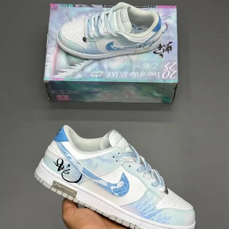 Nike Sb Dunk Dragon White Blue 185 - Image 4