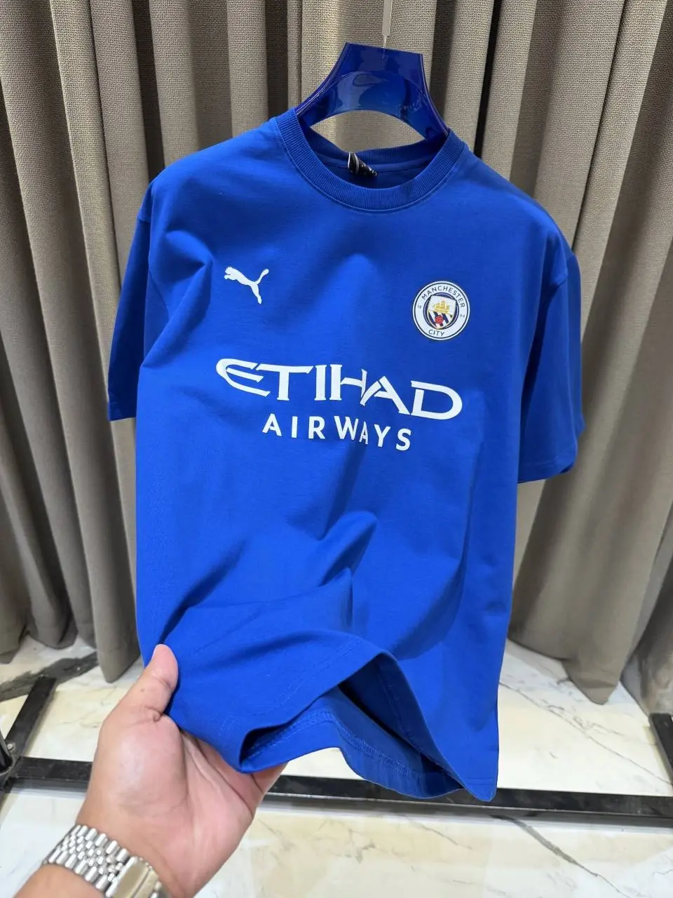 Pum Man city Premium Blue Tshirt - Image 3