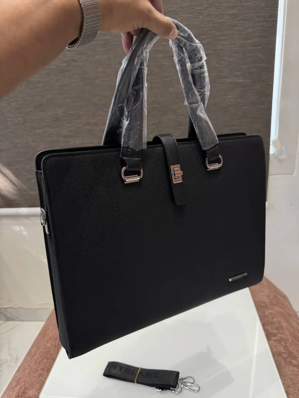 Mont Blanc Premium Laptop Bag X Office Bag M6135-5 Black - Image 4