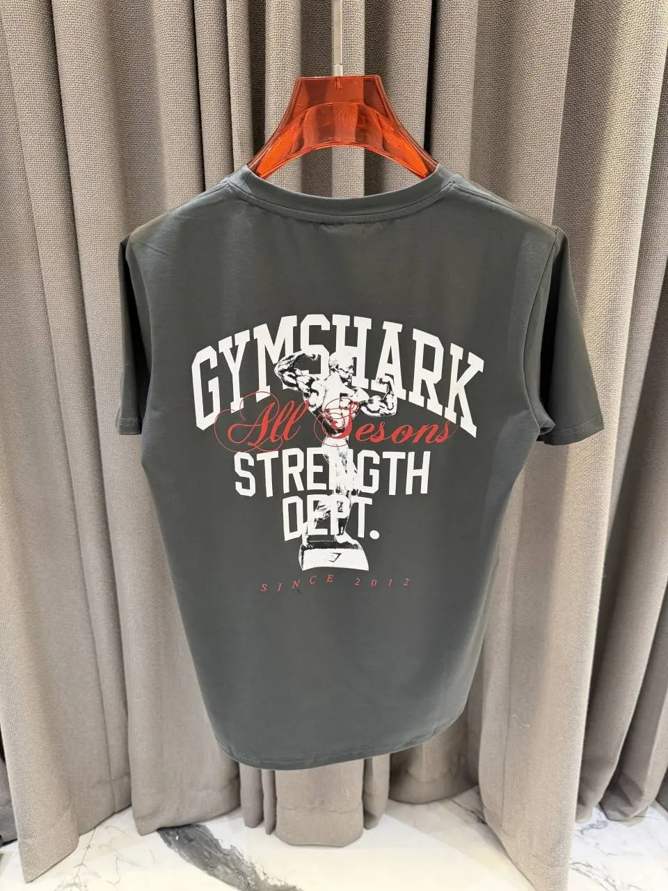 Gymshark Olive Premium Round Neck Tshirt - Image 4
