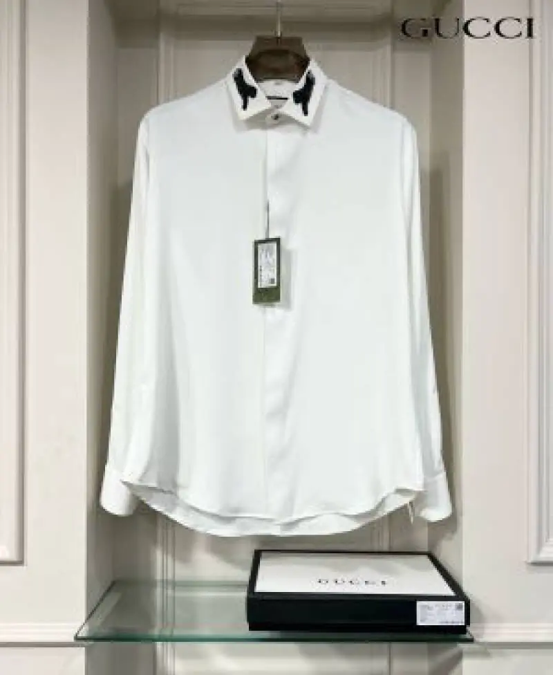 Gucci Tiger Collar Diamond Design Imported Korean Shirt