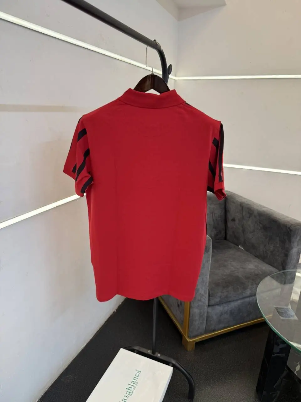 Casablanca turkey imported polo tshirt red with box - Image 3