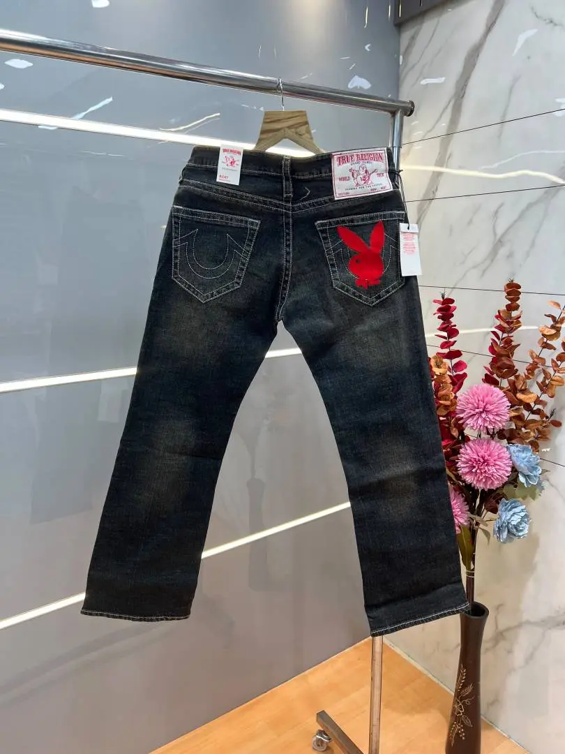True Religion Dark Green Bootcut Premium Imported Stretchable Lycra Fabric Denim with Back Pocket Embroidered Design 4227 - Image 5