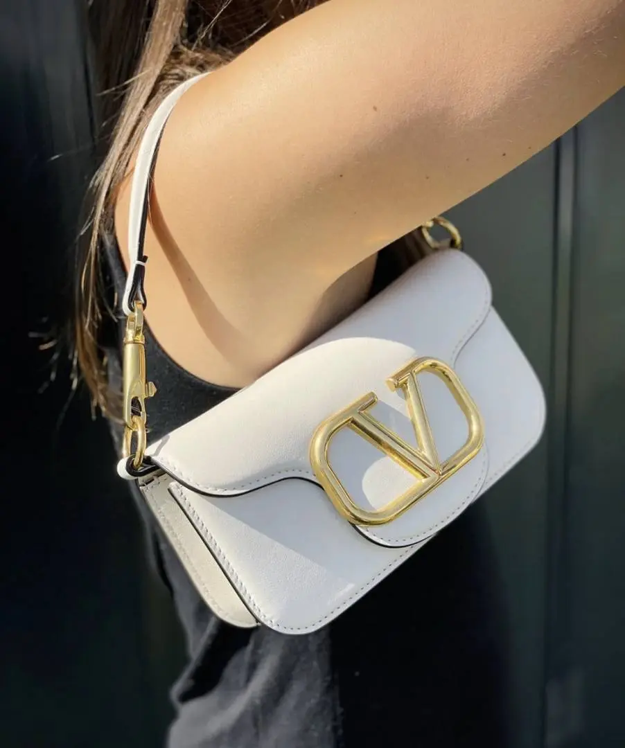 Valentino VLogo White Small ShoulderBag With OriginalBox DustCover - Image 3