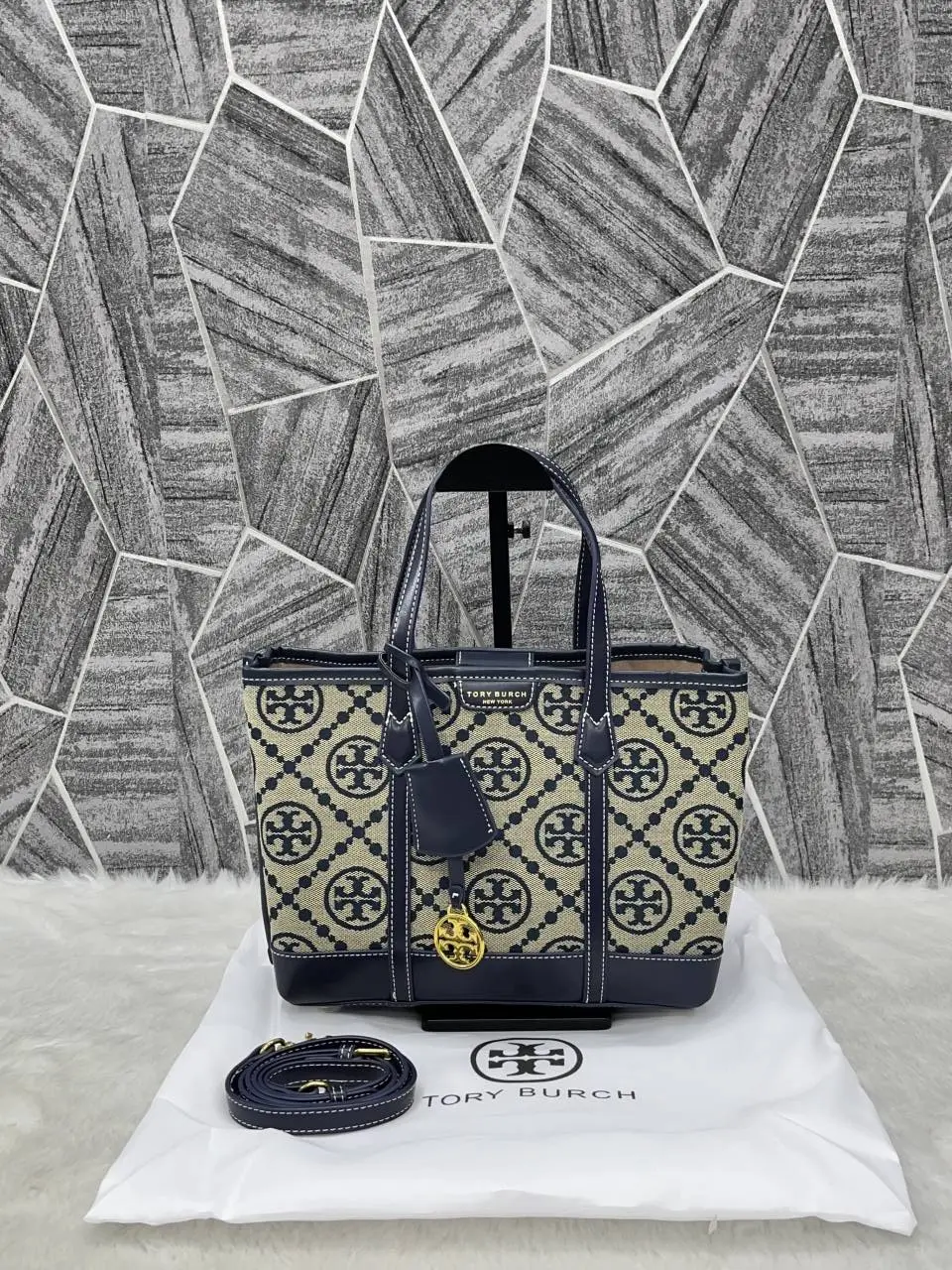Tori Burch Mini Jacquard Tote With OriginalDustCover - Image 7