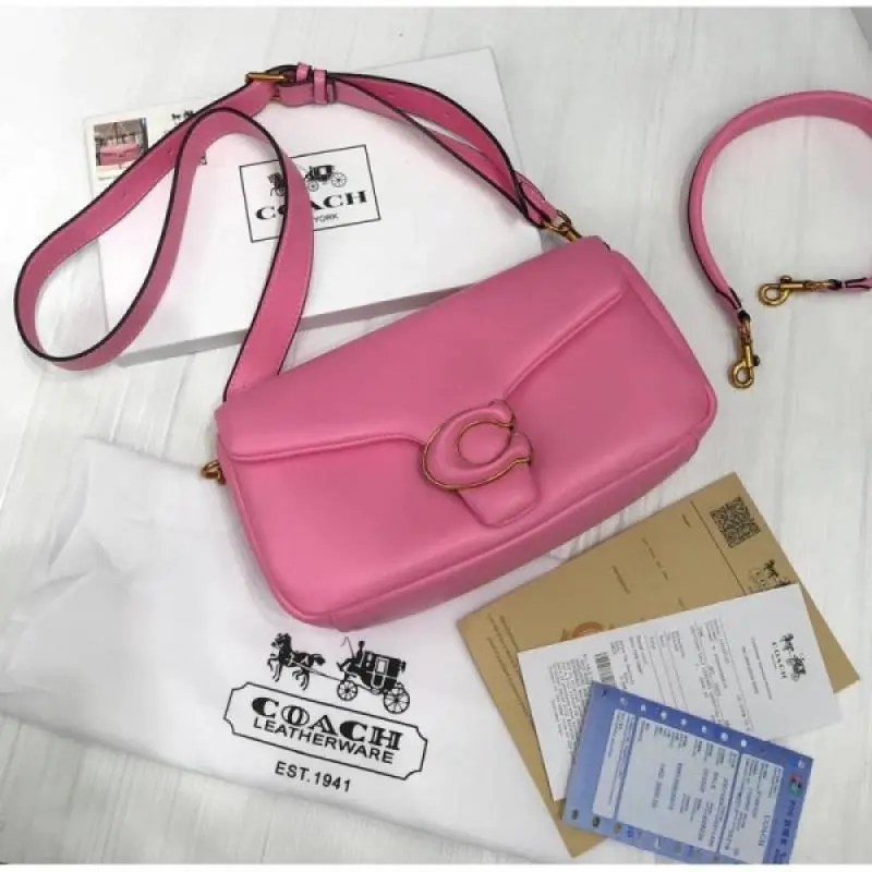 Coach Pillow Tabby Shoulder Bag With OG Box & Dust Bag & Extra Shoulder Strap (Pink-999) - Image 2