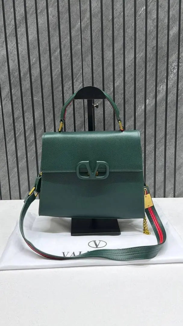 Valentinnoo Green VSling TopHandle ShoulderBag With duscovero - Image 6