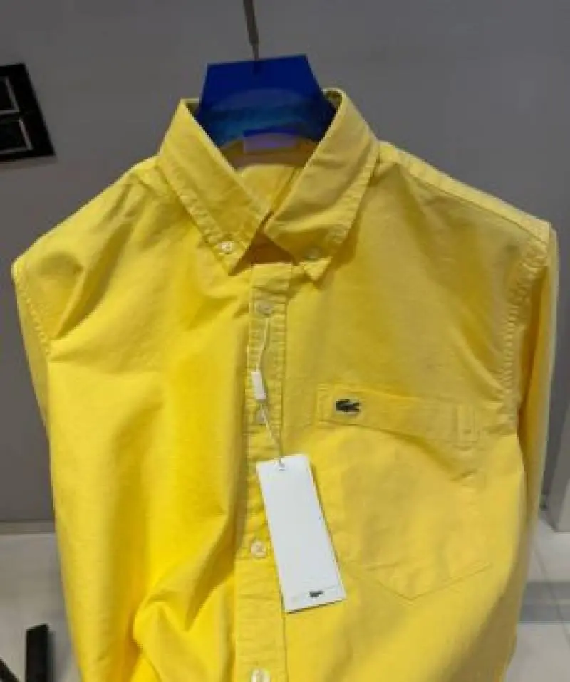 Lacoste IMPORTED STORE ARTICLE SHIRT YELLOW - Image 6