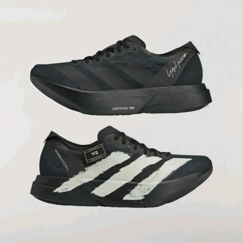 Adidas Adizero Y-3 Adios Pro 4 Black White - Image 3