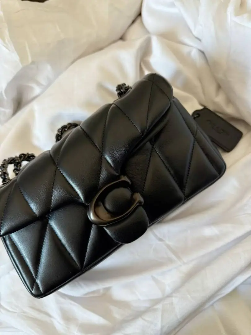 Coach Tabby 20 Quilted Black-Black ShoulderBag With OriginalBox DustCover - Image 3