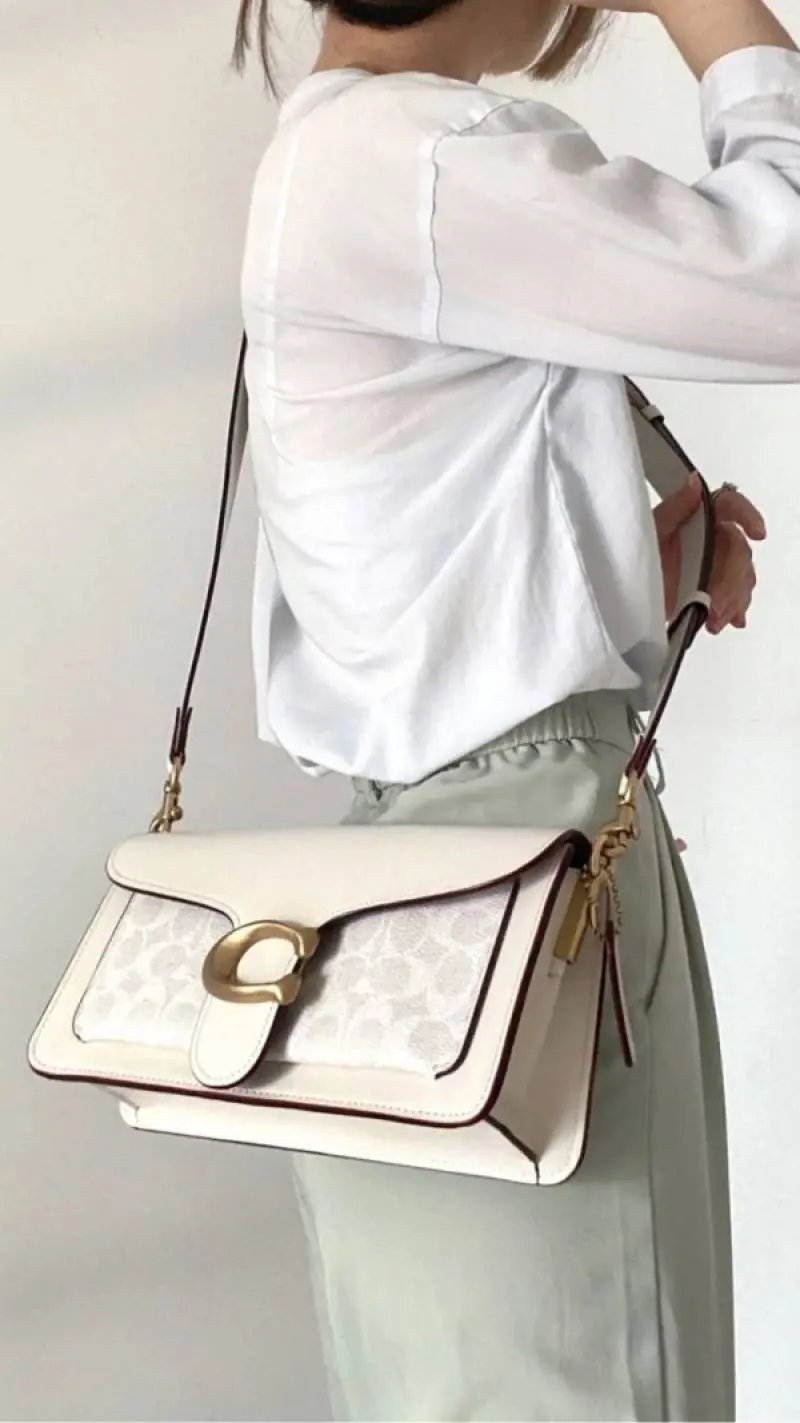 Coach Tabby 26 Shoulder Bag With OG Box & Dust Bag (Printed White-848) - Image 5
