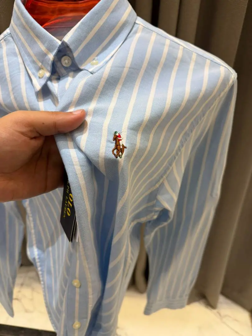 Ralph Lauren Chest Logo Full Sleeves Shirt Sky - Image 3