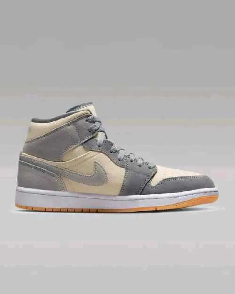 Air Jordan 1 Mid Coconut Milk Particle Grey - Image 2