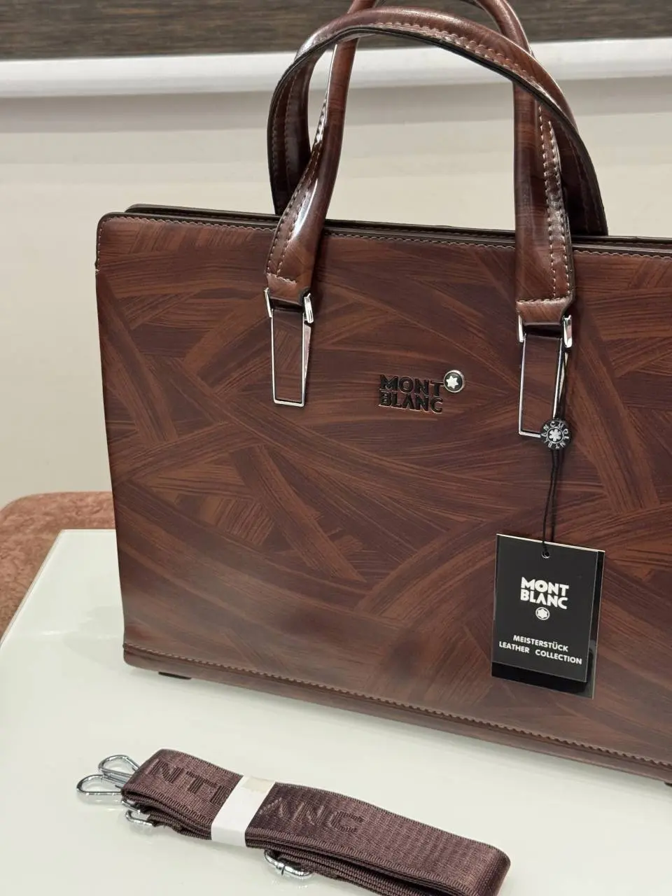 Mont Blanc Premium Laptop Bag X Office Bag M610 Khaki - Image 3