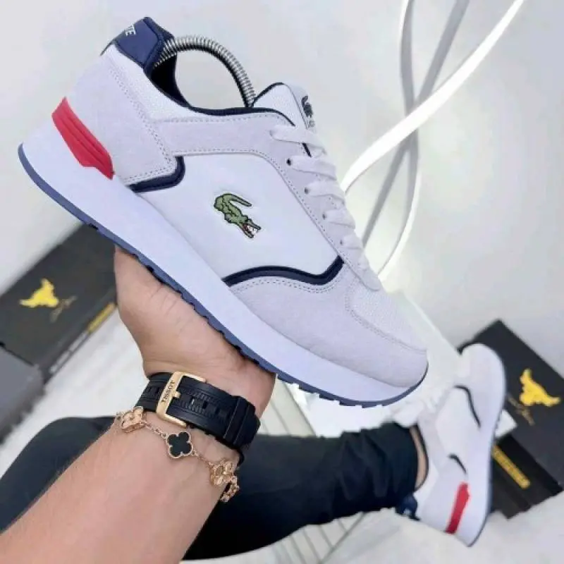 Lacosstte Partner Piste White Navy Blue and Red - Image 2