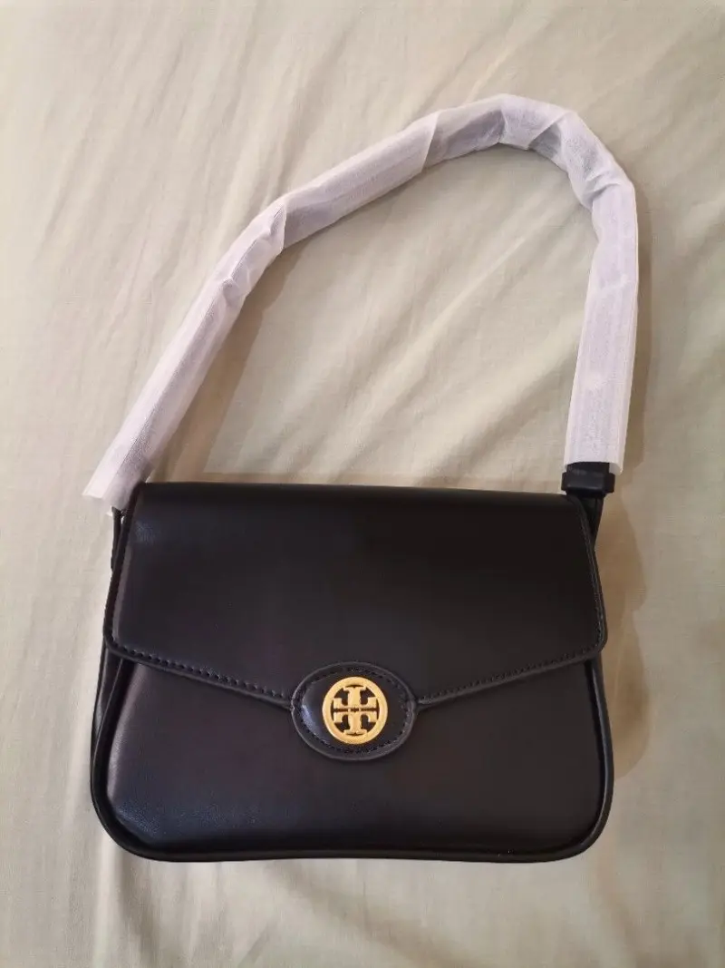 Tori Burch Robinson Spazzolato Shoulder Bag With Box