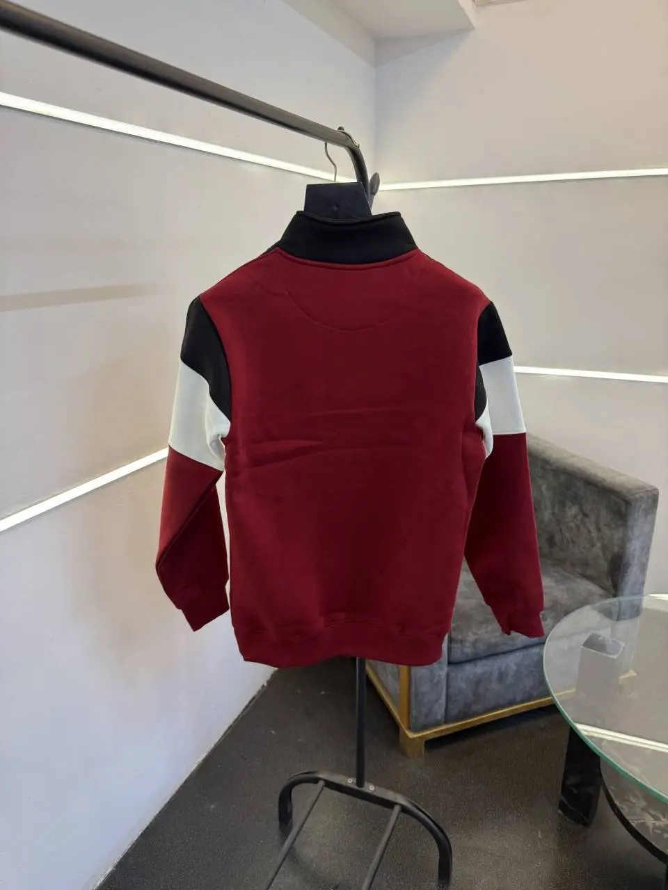 Ralph lauren imported half zip sweatshirt black red - Image 3