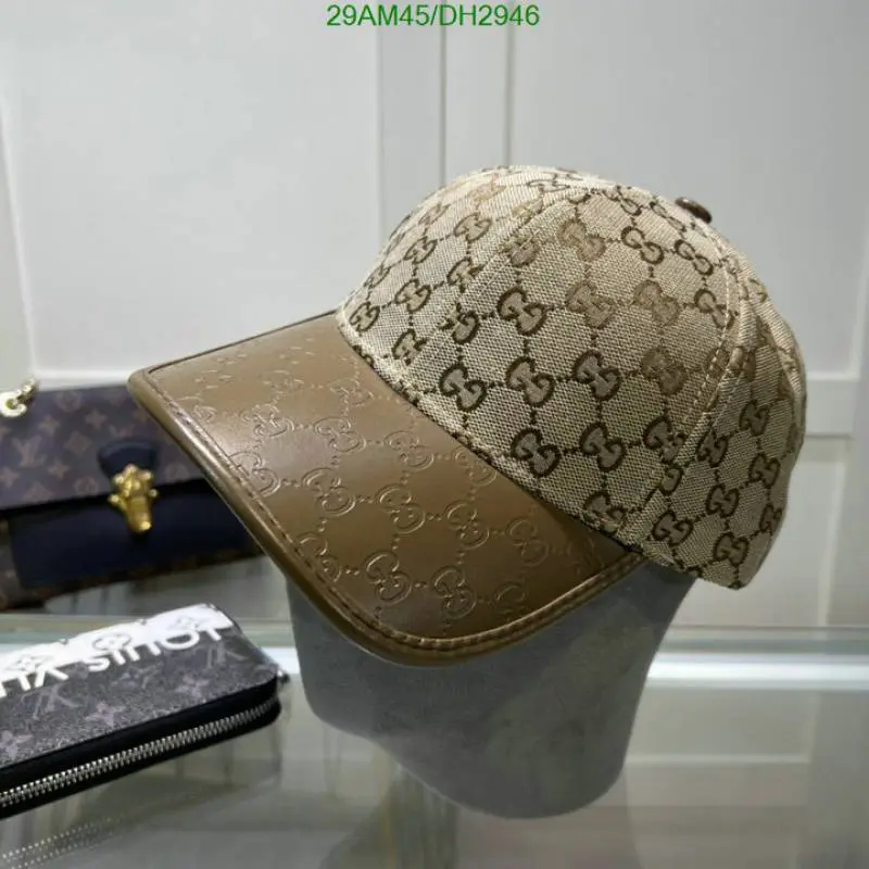 Gucci GG Small Monogram Leather Brown Premium Unisex Cap With Safety Box