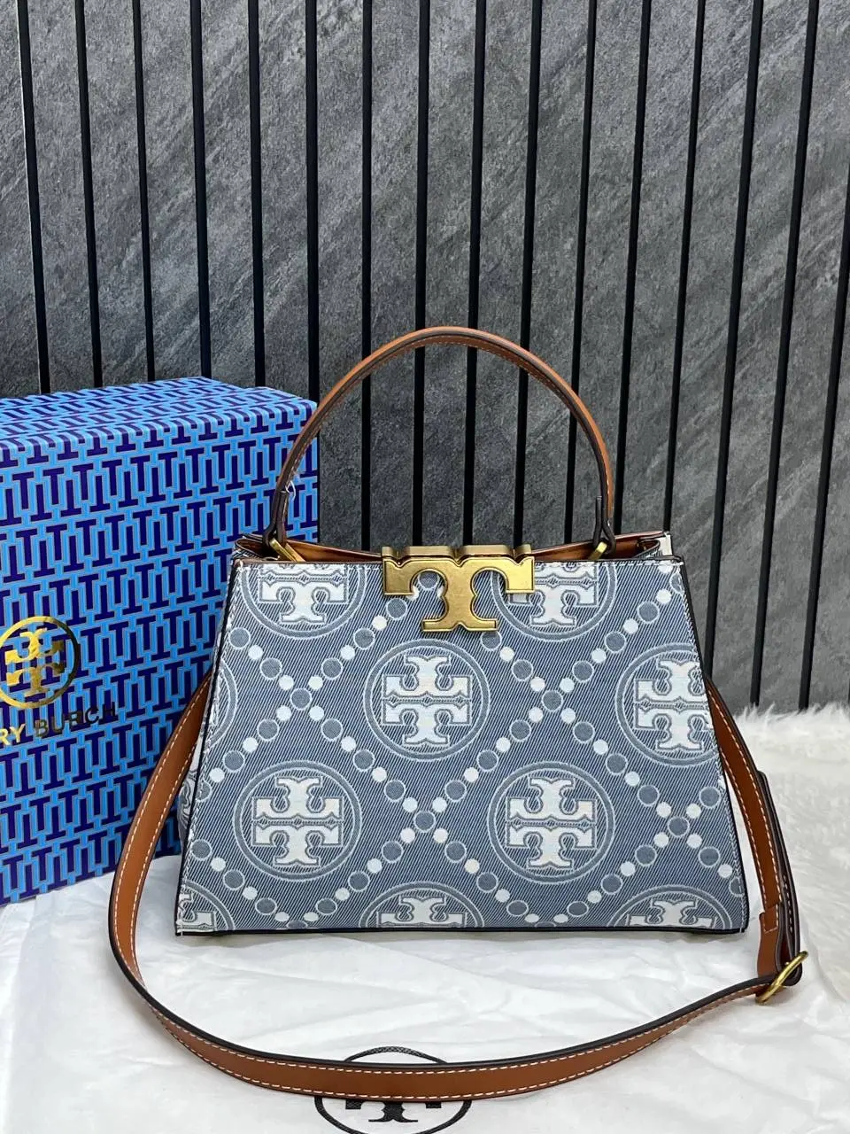 Tori Burch Eleanor Satchel Bag With OriginalBox DustCover