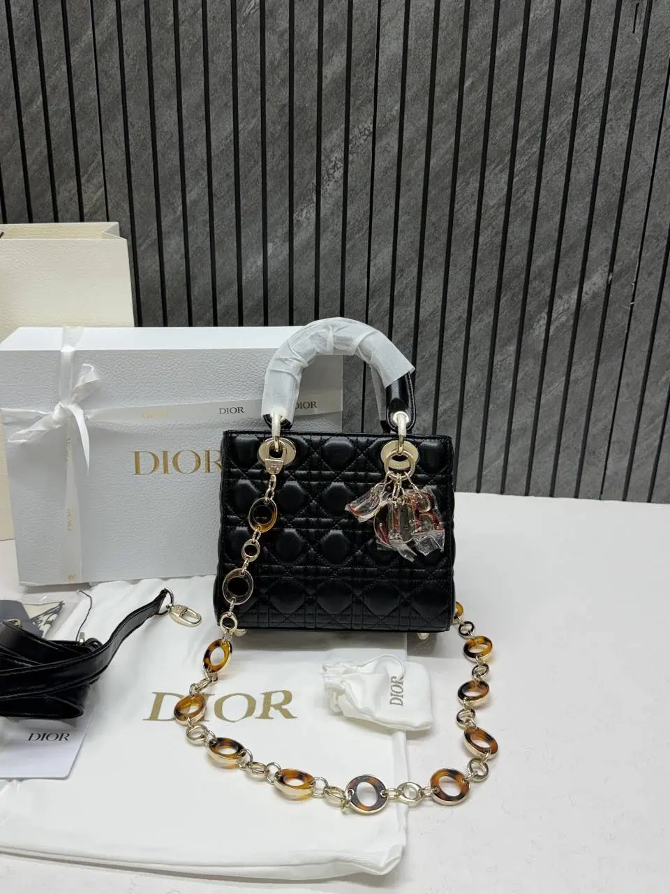 Dior CB Lady Diyorr Highend Quality With Red Charm & 2 Belt Super Premium With OriginalBox & CarryBag Packing (NoReturn) - Image 2