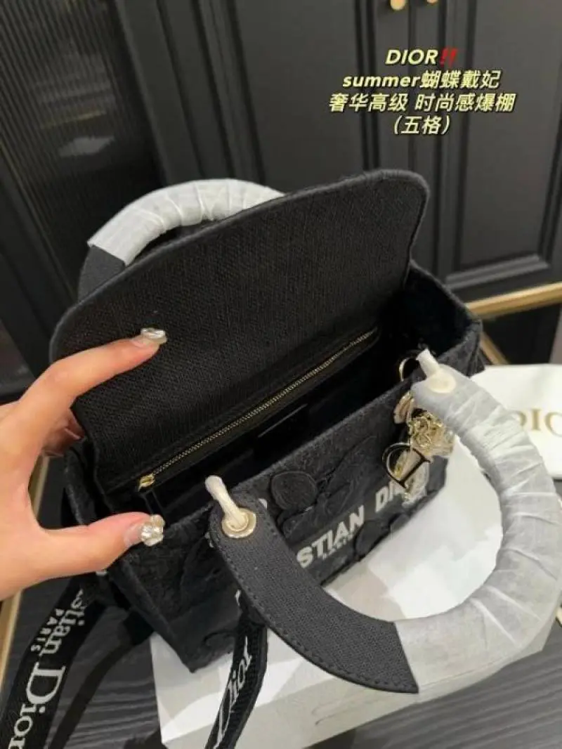 Diyor875 Lady My ABC D-Lite Embroidery Luxurious Quality With OG Magnetic Gift Box & Dust Bag & Scarf (Black - 875) - Image 6