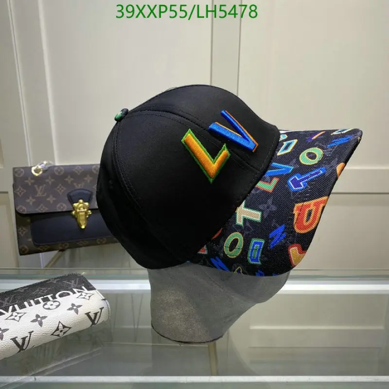 Louis Vuitton Embroidered Front Logo Alphabetic Black Premium Unisex Cap With Safety Box - Image 4