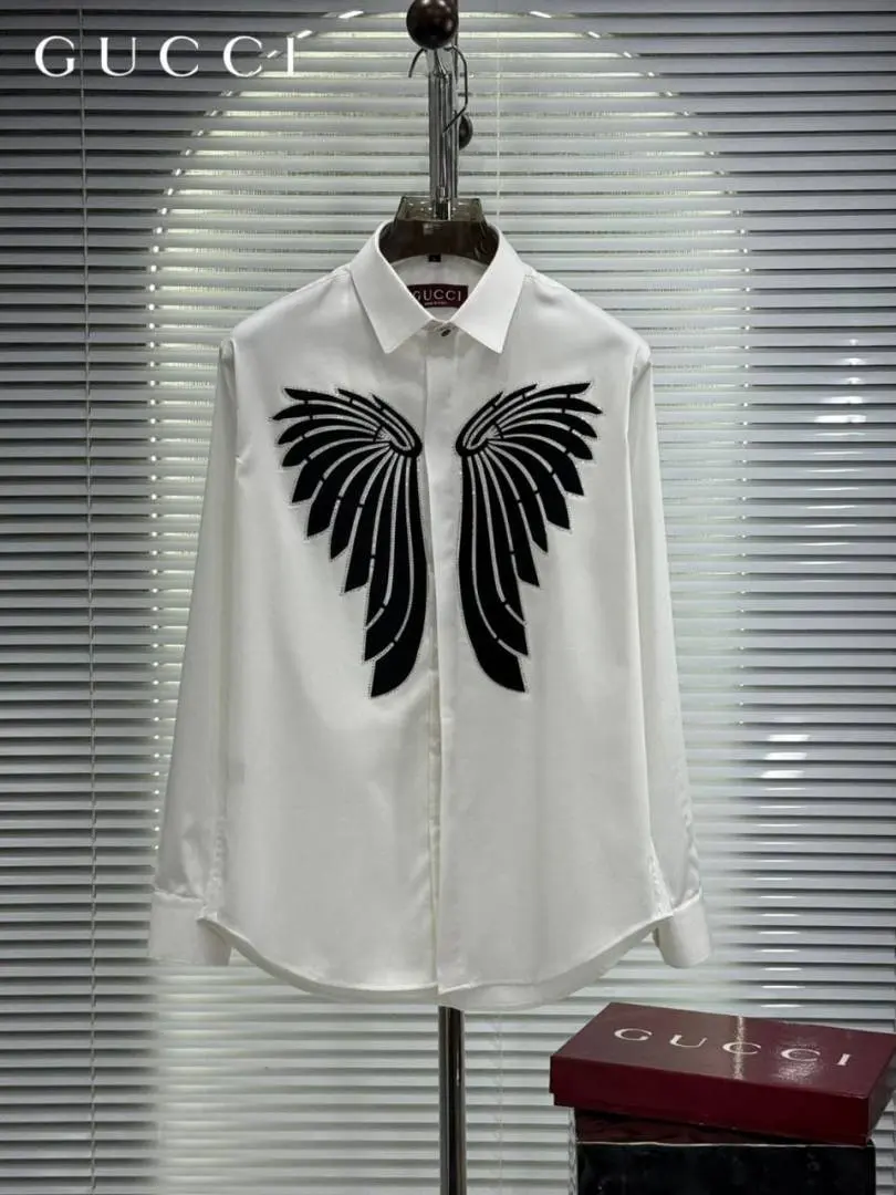 Gucci Premium Box Pack Full Sleeves Shirt White - Image 3