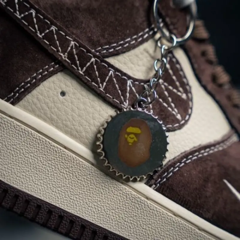 Nike Airforce 1 Beige Brown 1827 - Image 4