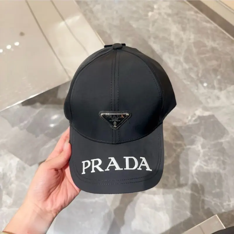 Prada Re Edition Double Front Logo Black Premium Unisex Cap (With Safety Box) - Image 5